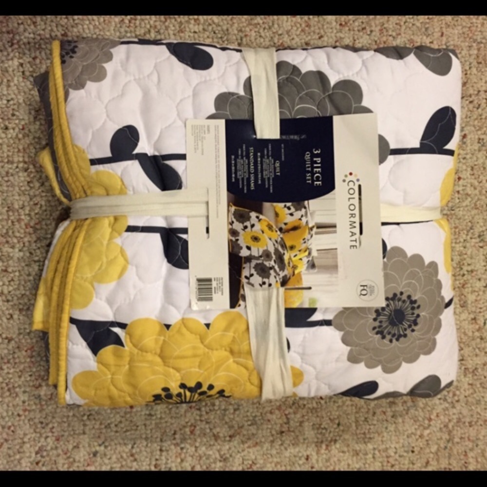 Colormate 3 Piece Quilt Set Full/Queen